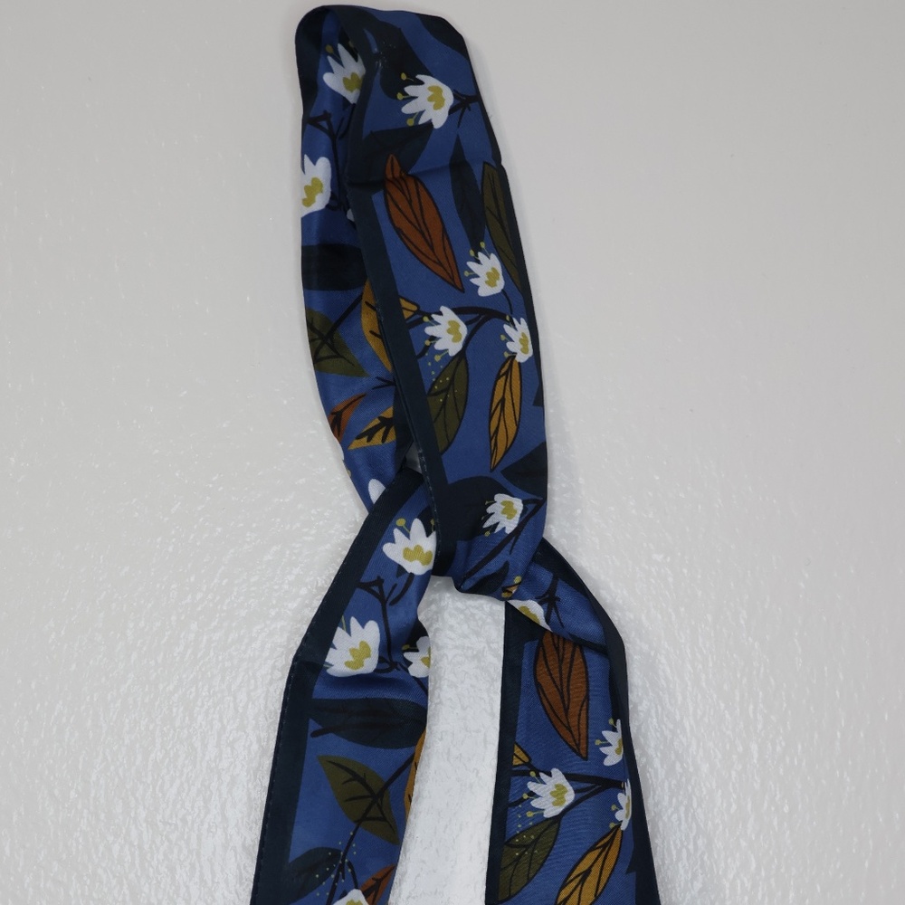 3/$20 Blue Floral Scarf Scrunchy